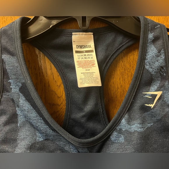 Gymshark Adapt Camo Seamless Racer Back Sports Bra - Savanna | Navy EUC! - Picture 5 of 15